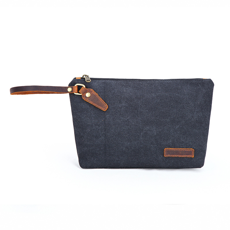 Nueva moda retro embrague impermeable bolsa de lavado de lona bolsa de almacenamiento de viaje cambio clave transfronteriza en stock