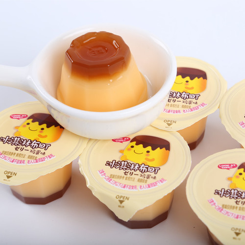 New Product Leisure Fruit Jelly Egg Pudding Double Layer Summer Snacks Milk Ice Cream Box Pack of 8 Children's Small Jellies