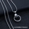 Metal necklace suitable for men and women hip-hop style stainless steel, pendant, accessory, Korean style