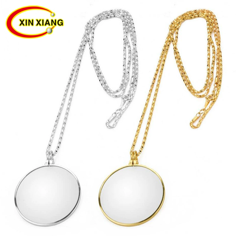 Трансграничная электронная коммерция Взрывы Висячие украшения Цельнометаллическая подвесная цепочка Увеличенные стеклянные очки Изысканное ожерелье Лупа Маленькие подарки