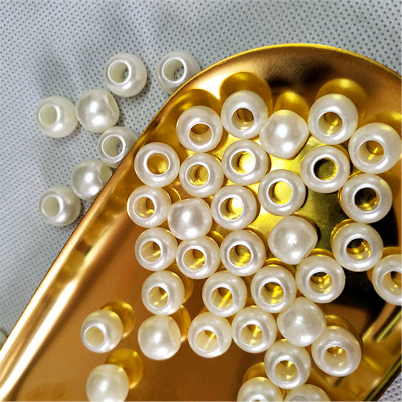 Pearl Loose Beads Round Beads Thick Rope Thick Hole Casing Head Jewelry Clothing Accessories Handmade Beading DIY Beads String