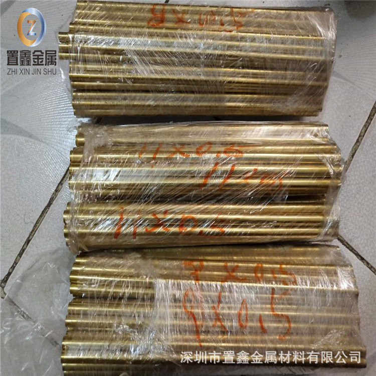 深圳置鑫长期供应2 3 4 5 6 7 8-15*0.5*300mm薄壁铜管 h65黄铜管