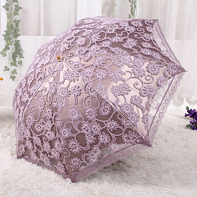 Aurora Umbrella Mixed Wholesale Creative Umbrella H3206 80% off Parasol Lace Vinyl Anti-Uv Sun Umbrella