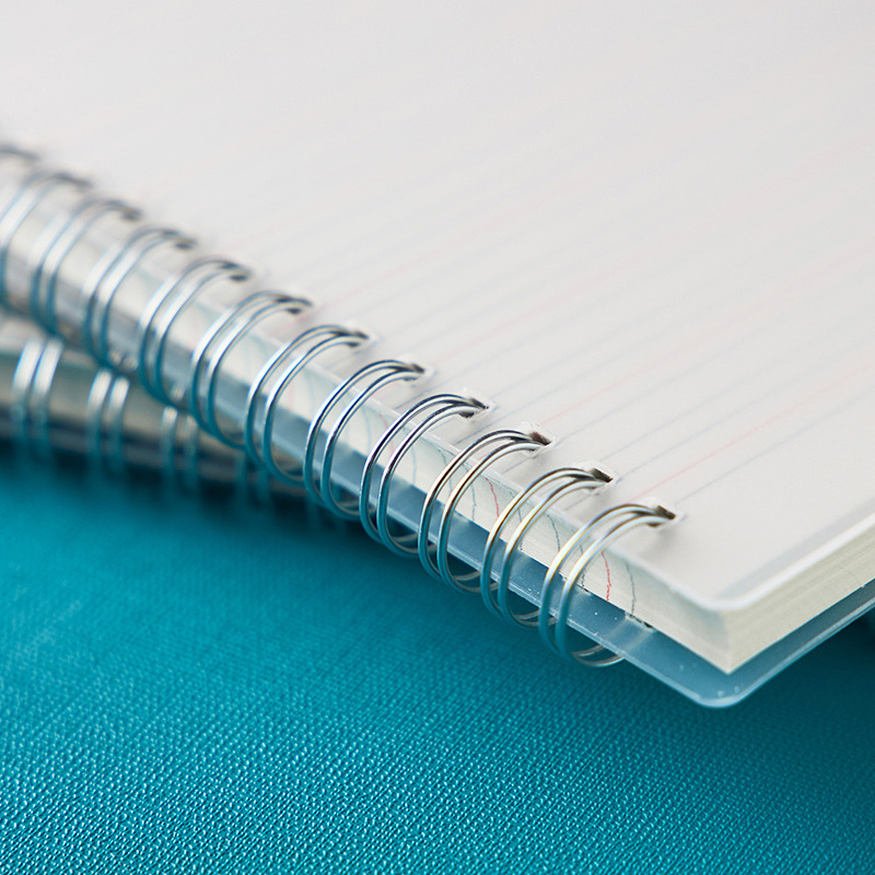 (2개) 창조적 인 문구 간단한 느슨한 잎 책자 PP 투명 프로스트 코일 북 A5 그리드 노트북 사무용품