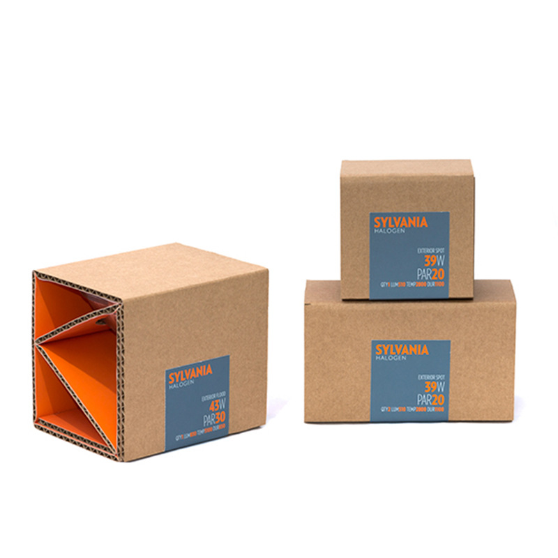 瓦楞灯泡包装盒 牛皮瓦楞包装盒 节能用品包装外箱厂家