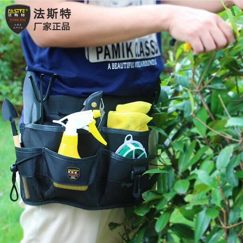 Más rápido directo de fábrica herramientas de jardín cinturón herramientas de jardinería bolsa de la cintura bolsa de limpieza Expo bolsa de saneamiento