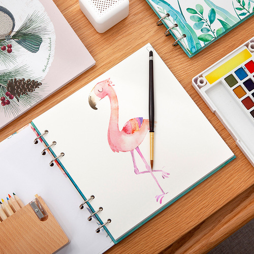 Watercolor 300g thickened painting book, art sketch book, square graffiti book, loose-leaf sketch book wholesale