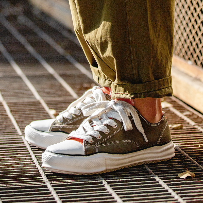 Summer New Canvas Shoes Men's Shoes Low-top ins Style Thick-soled Casual All-match Niche Sneakers Trendy Dissolved Shoes