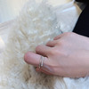 Design fashionable ring from pearl, on index finger, simple and elegant design, European style