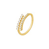 Design fashionable ring from pearl, on index finger, simple and elegant design, European style