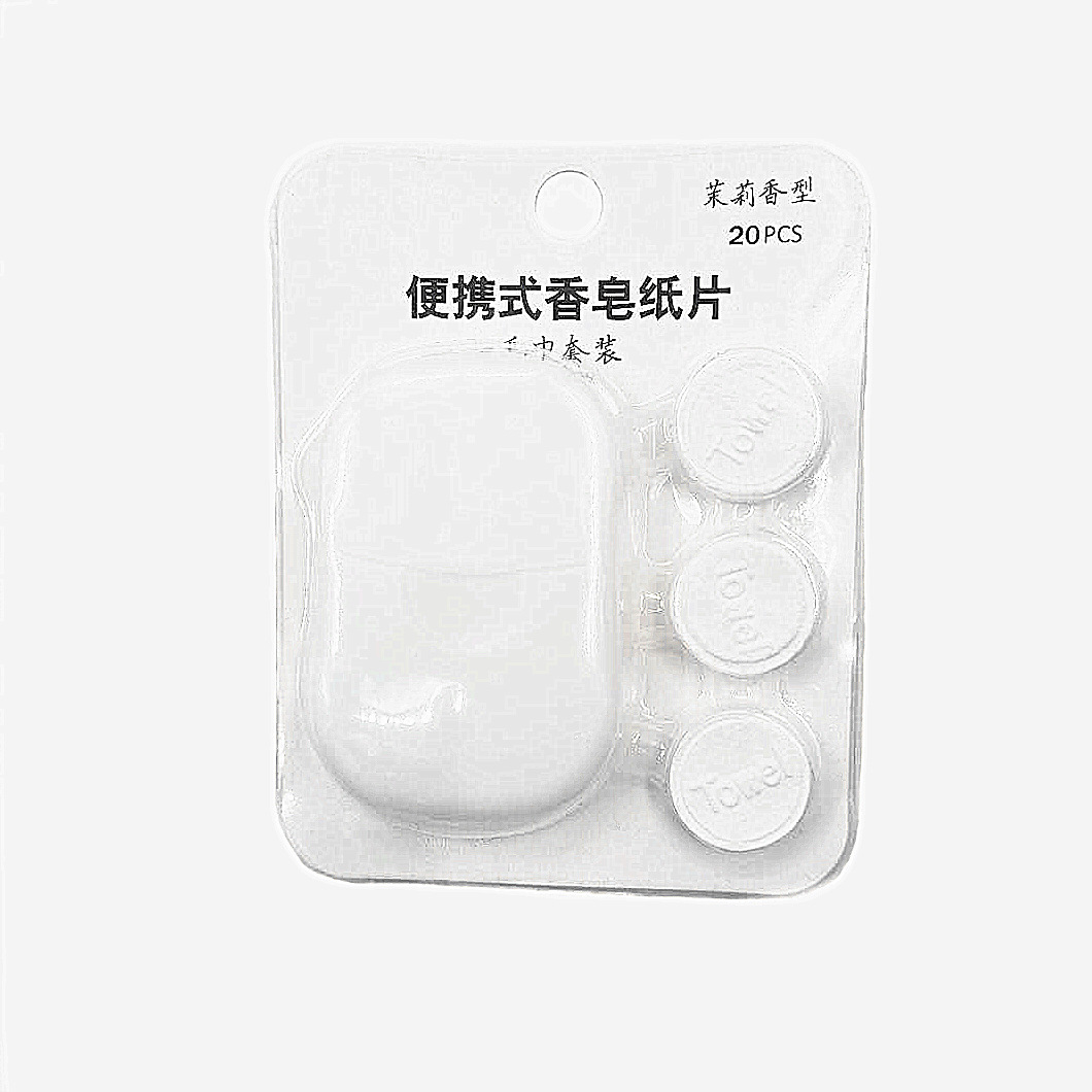 Alta calidad Hotel viaje jabón desechable pieza flor jabón papel portátil mano lavado pieza jabón papel desinfección