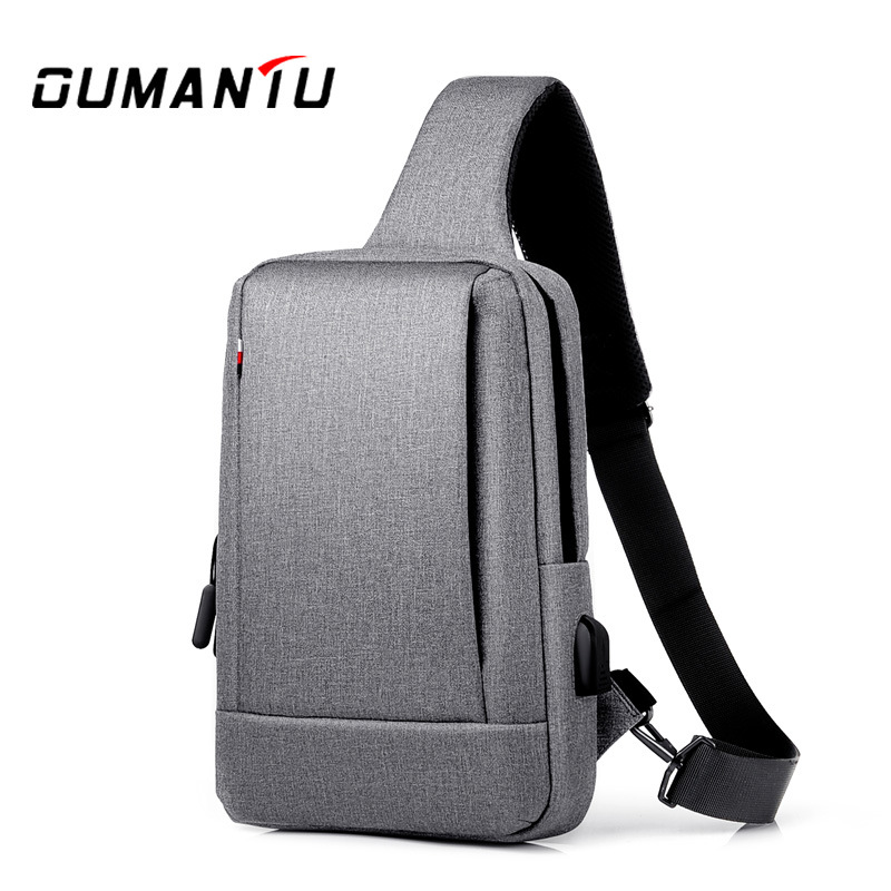 2023 New Men's Chest Bag Waterproof Oxford Cloth Chest Bag Business Casual Shoulder Bag Large Capacity Crossbody Bag