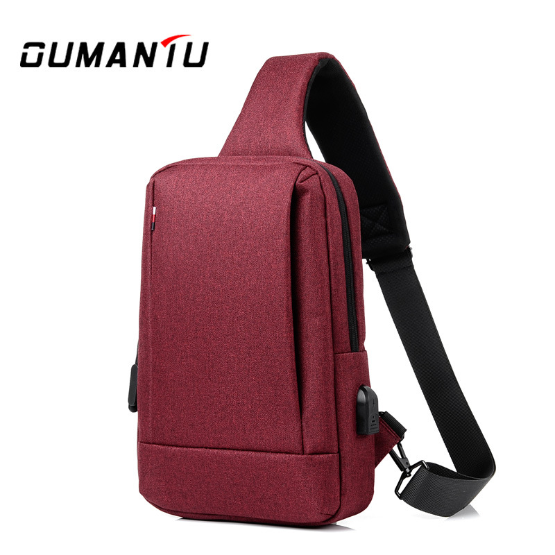 2023 New Men's Chest Bag Waterproof Oxford Cloth Chest Bag Business Casual Shoulder Bag Large Capacity Crossbody Bag