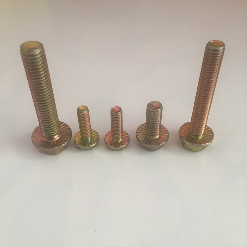 Grade 10.9 High Strength Flange Face Screw External Hexagon Flange Bolt Toothed Screw m6m8m10m12m16
