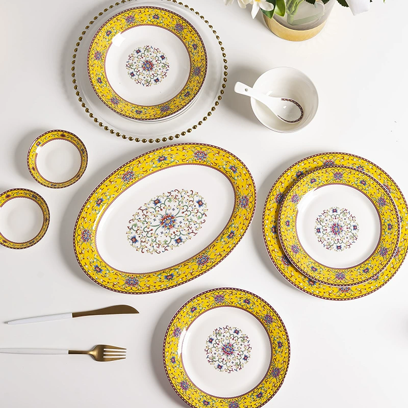 Tableware, set, ceramic enamel for home use, Birthday gift