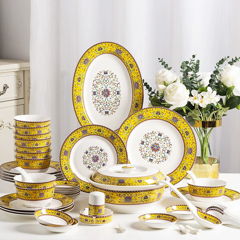 Tableware, set, ceramic enamel for home use, Birthday gift