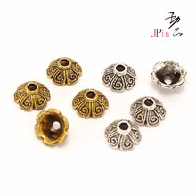 藏银复古合金花托 9mm古金色珠托 花帽 diy水晶玛瑙手链配件
