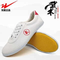 Dual Star Tai Chi Martial Arts Shoes, Unisex Sports Shoes, Cowhide Sole Training Shoes, Children's Martial Arts Taekwondo Shoes, Performance Shoes