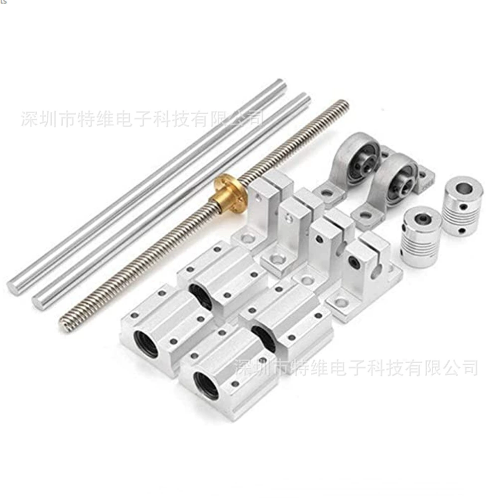 Двухпутный раздвижной костюм диаметром 8 мм Комплект передачи оптической оси с винтовым стержнем T8 простой раздвижной стол Гравировальный станок для 3D-принтера