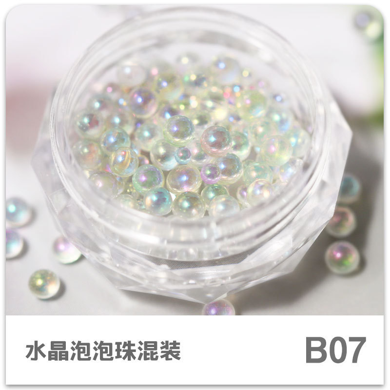 Red de uñas rojo sol serie perla mixta Ballet perla joyería de uñas tienda de uñas joyería de uñas al por mayor