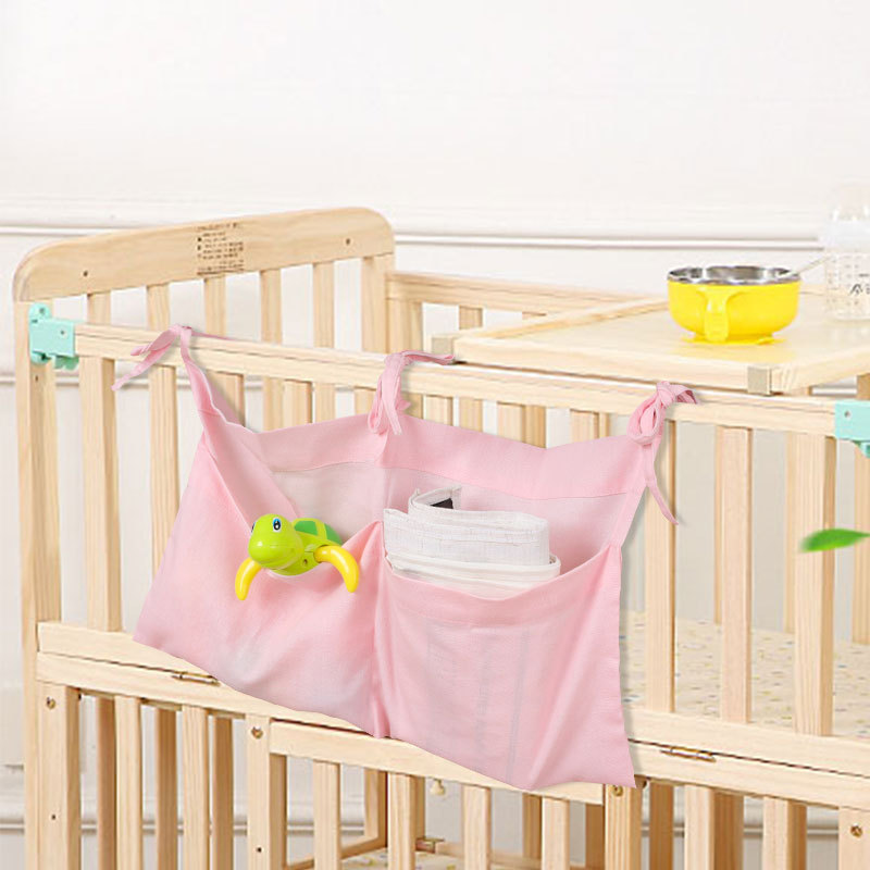 아기 침대 두 배 구획 저장 걸이 가방 다기능 기저귀 랩 수건 Molar 장난감 아기 제품 보관 가방