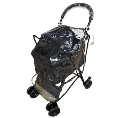 寵物推車雨罩嬰兒推車雨披四輪狗車防風擋雨防塵罩廠家直銷