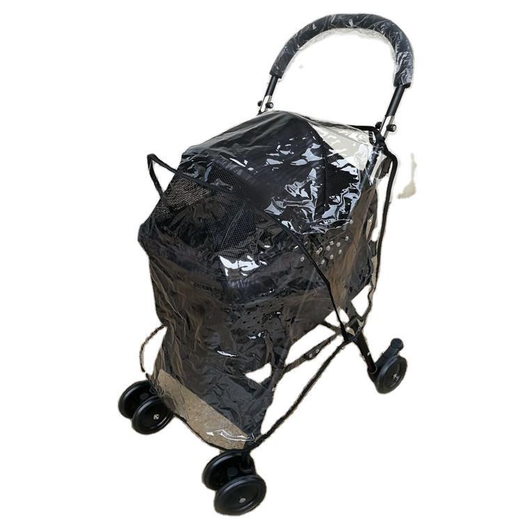 寵物推車雨罩嬰兒推車雨披四輪狗車防風擋雨防塵罩廠家直銷