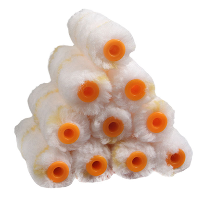 2-pulgadas cepillo de rodillo cabeza mini pulgar cepillo de pintura cepillo de rodillo mango de plástico cepillo de pintura de rodillo al por mayor