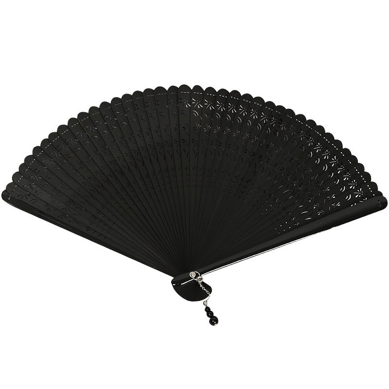 Estilo chino tallado hueco-hacia fuera de bambú ventilador de estilo japonés plegable ventilador portátil de estilo antiguo de las mujeres al por mayor ventilador de la danza