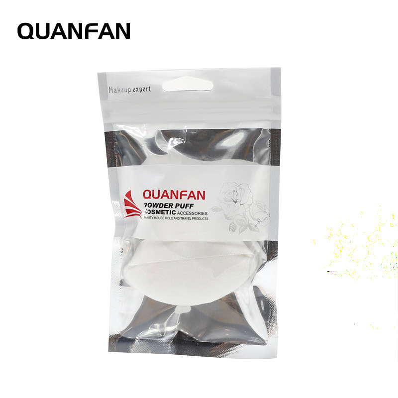 Nuevo triángulo negro soplo de polvo seco en forma de abanico de soplo de maquillaje soplo de polvo de miel mojado y seco herramientas de maquillaje de doble uso transfronterizo exclusivo