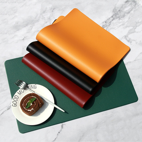 Cross-border Nordic-style leather placemat anti-slip heat insulating mat table mat home dining table mat waterproof hotel Western dining mat cup mat