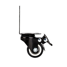 1.5寸2脚轮直角转向L型轮子桌角万向轮静音家具滑轮边角刹车轮