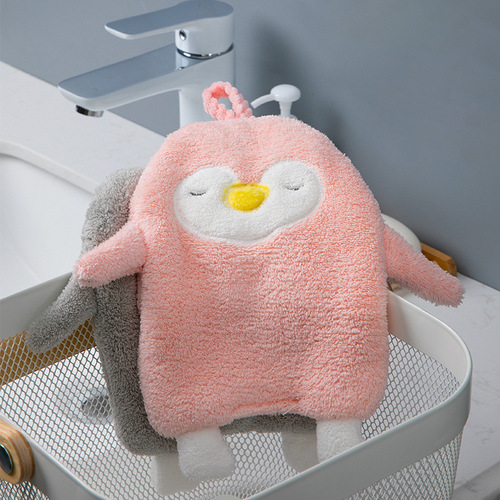 2733 Hanging hand towel, cute bathroom hand towel, absorbent towel, thickened household hand towel, handkerchief