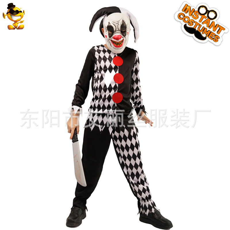 子供ハロウィーンテーマ衣装子供ハロウィーンコスプレ道化師幽霊衣装パーティー衣装|undefined