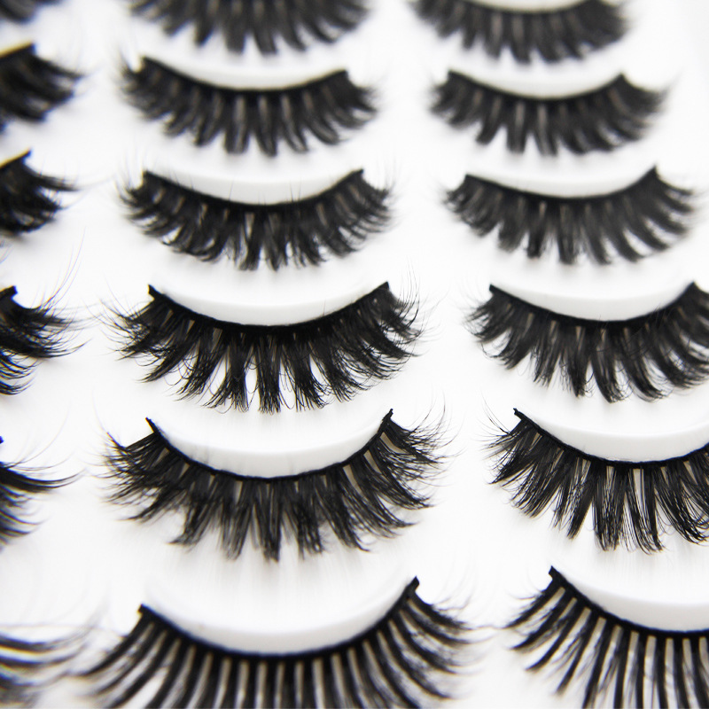 Dingsen pestañas postizas transfronterizas de múltiples capas de tres D estéreo 20 pares de pestañas cruzadas pestañas rizador