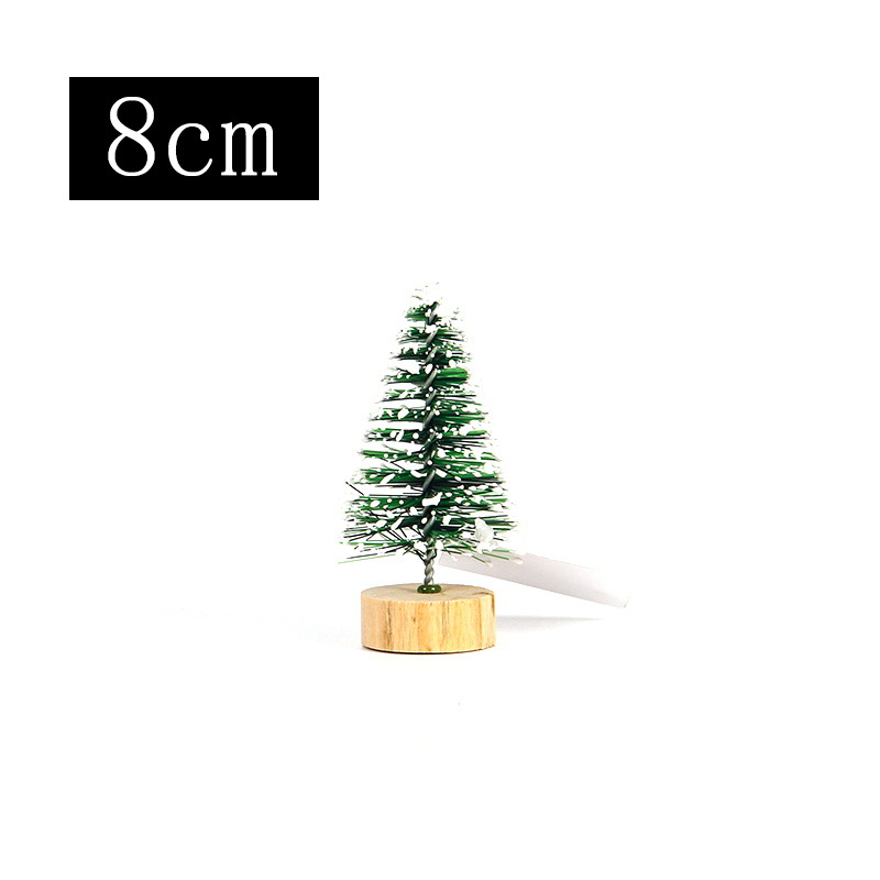 Cruz-frontera mini árbol de Navidad aguja de pino flocado árbol de Navidad blanco cedro centro comercial tienda decoración de escritorio