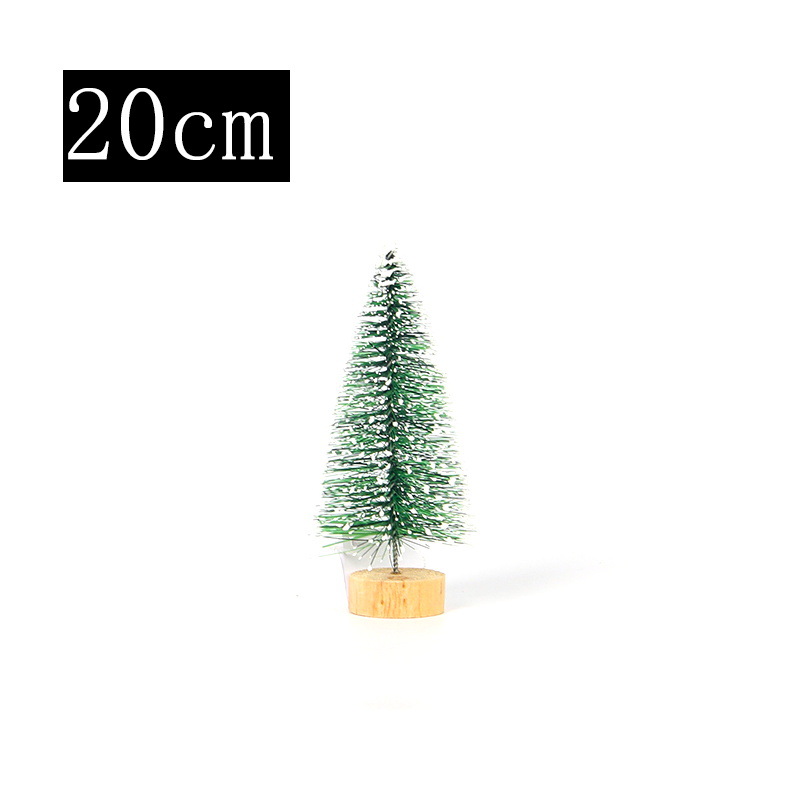 Cruz-frontera mini árbol de Navidad aguja de pino flocado árbol de Navidad blanco cedro centro comercial tienda decoración de escritorio