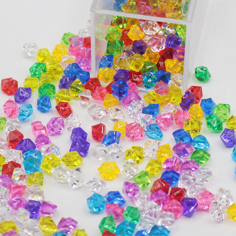 Supply of Multi-Specification Acrylic Crystal Stones, Plastic Crystal Stones, Plastic Colorfuled Stones, Ice Cube Stones, Colorfuled Stones