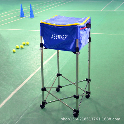 艾森威網球教練車多球發球訓練筐收球框網球推車壘球棒球裝球車架