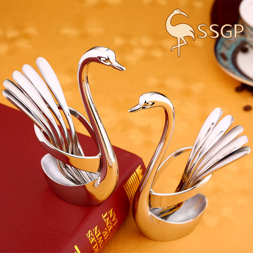 304 stainless steel fruit fork creative two-tooth fruit pick salad cake fork set coffee dessert spoon fork