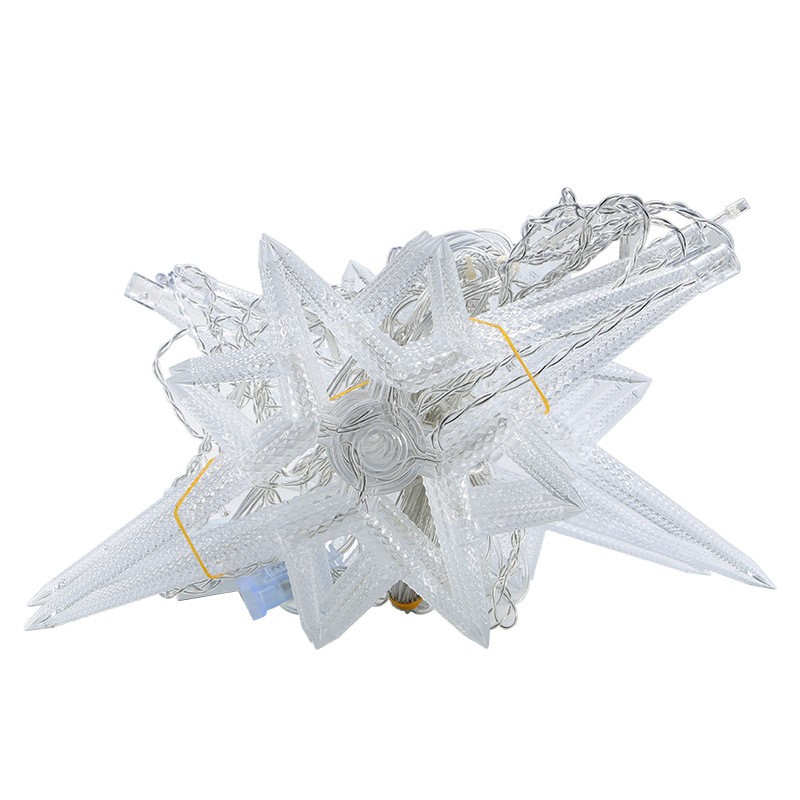 Estrella del Norte Cadena de luz cortina de luz al aire libre patio decoración de la habitación luz de color pequeño color luz intermitente Cadena de luz Luna luz estrella Luz