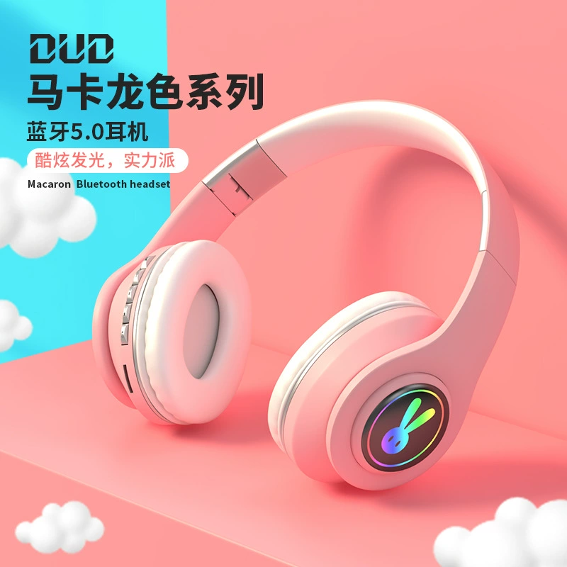Наушники Sennheiser Bluetooth 5.0 заводская новинка LED с подсветкой монетка наушники макаронного цвета стерео беспроводные