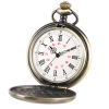 Fashionable pocket watch, retro quartz metal big chain for elementary school students, city style