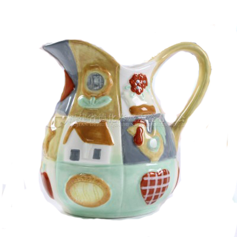 Casa de cerámica Qin Sheng pequeña taza de agua de dibujos animados para niños pequeños taza de leche con taza