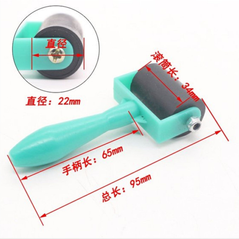 Herramienta de grabado rodillo de goma rodillo de 3,5 cm pequeño rodillo de goma primario tamaño pequeño rodillo de goma impresión de tinta