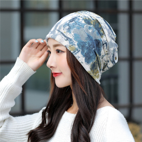 Thin breathable confinement cap, large stretch, skin-friendly chemotherapy cap, fashionable hat, decorative headband, multifunctional magic headscarf