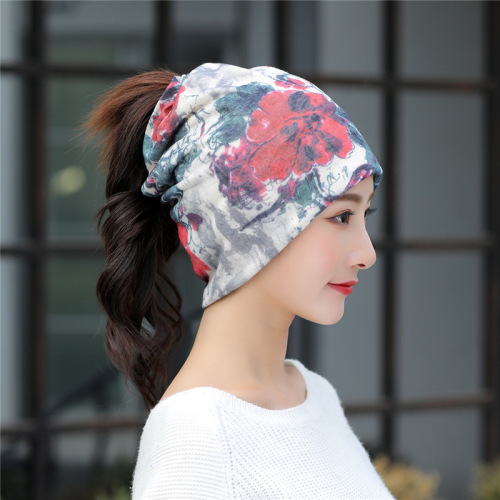 Thin breathable confinement cap, large stretch, skin-friendly chemotherapy cap, fashionable hat, decorative headband, multifunctional magic headscarf