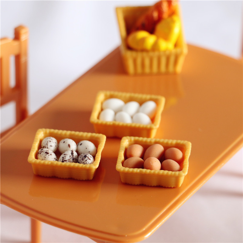 Dollhouse Dollhouse miniature food and play OB11 model shooting props life Set boxed egg combination