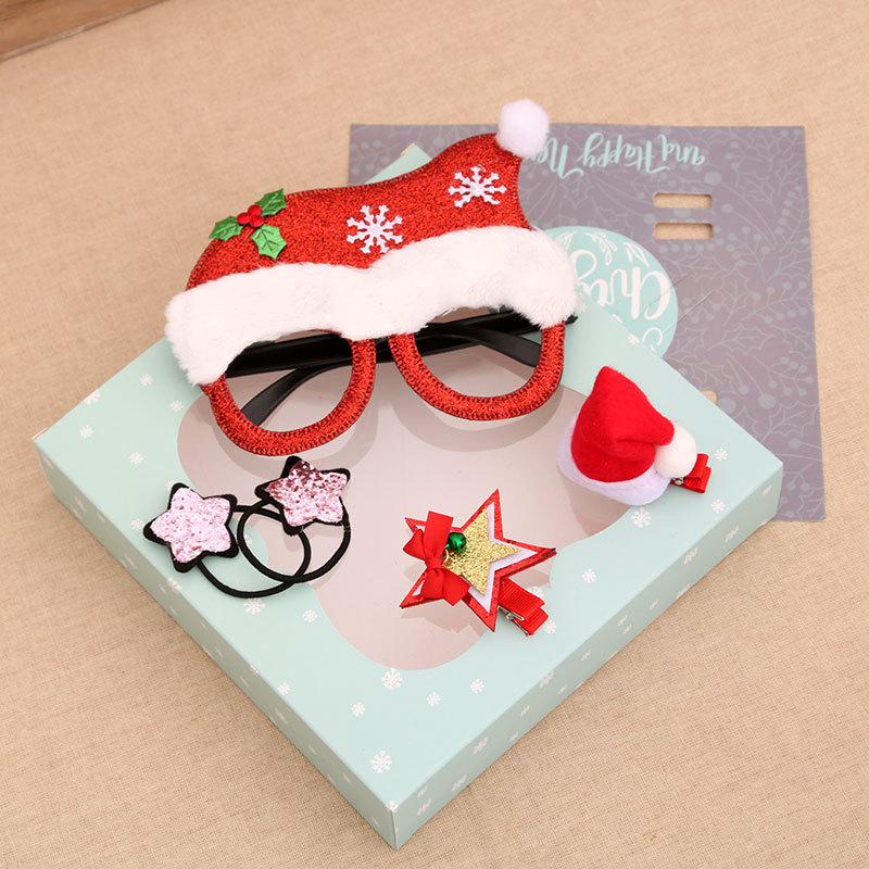 Nuevas decoraciones de Navidad horquilla gafas horquilla regalos de Navidad traje niños regalos para niños regalos de actividad