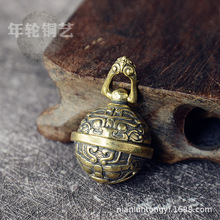 黄铜铜古代中国风神兽铃铛黄铜手工铃铛钥匙扣挂件古玩文玩地摊货